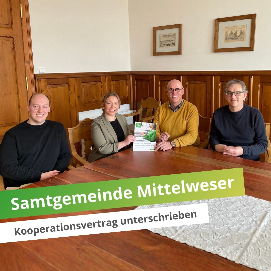 DBN Aktuelles Meldung Kooperationsvertrag Samtgemeinde Mittelweser