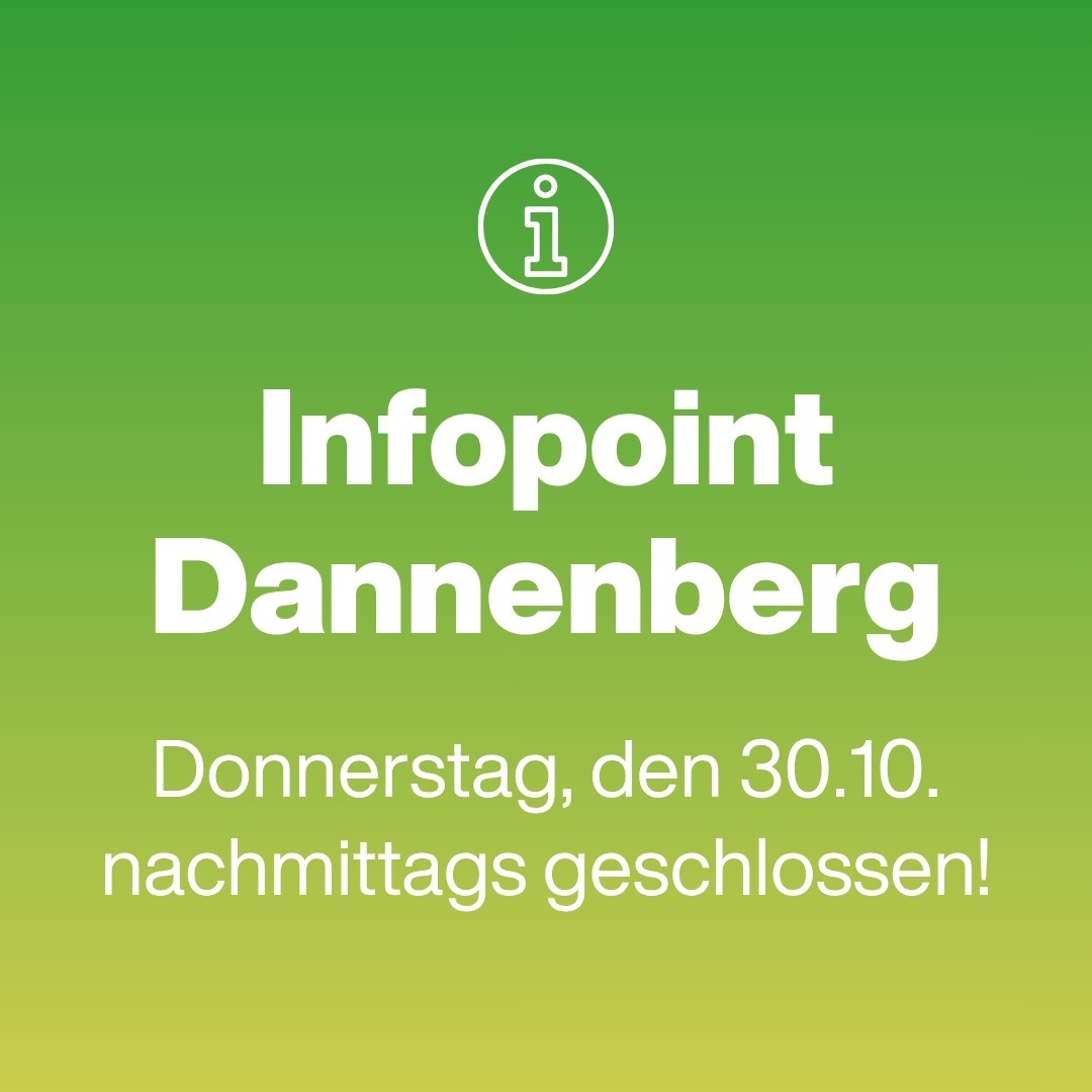 DBN Aktuelles Meldung - Infopoint Dannenberg Donnerstag Nachmittag geschlossen